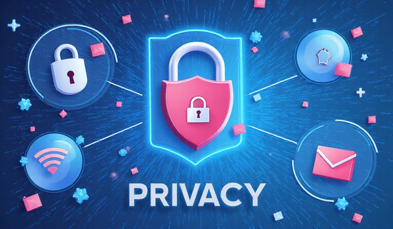Ilustrație cu date personale securizate